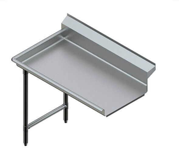 Stainless steel clean-table area for dish sorting and final handling
