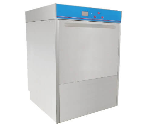 ECO-T1 under-counter dishwasher front view in a showroom setting