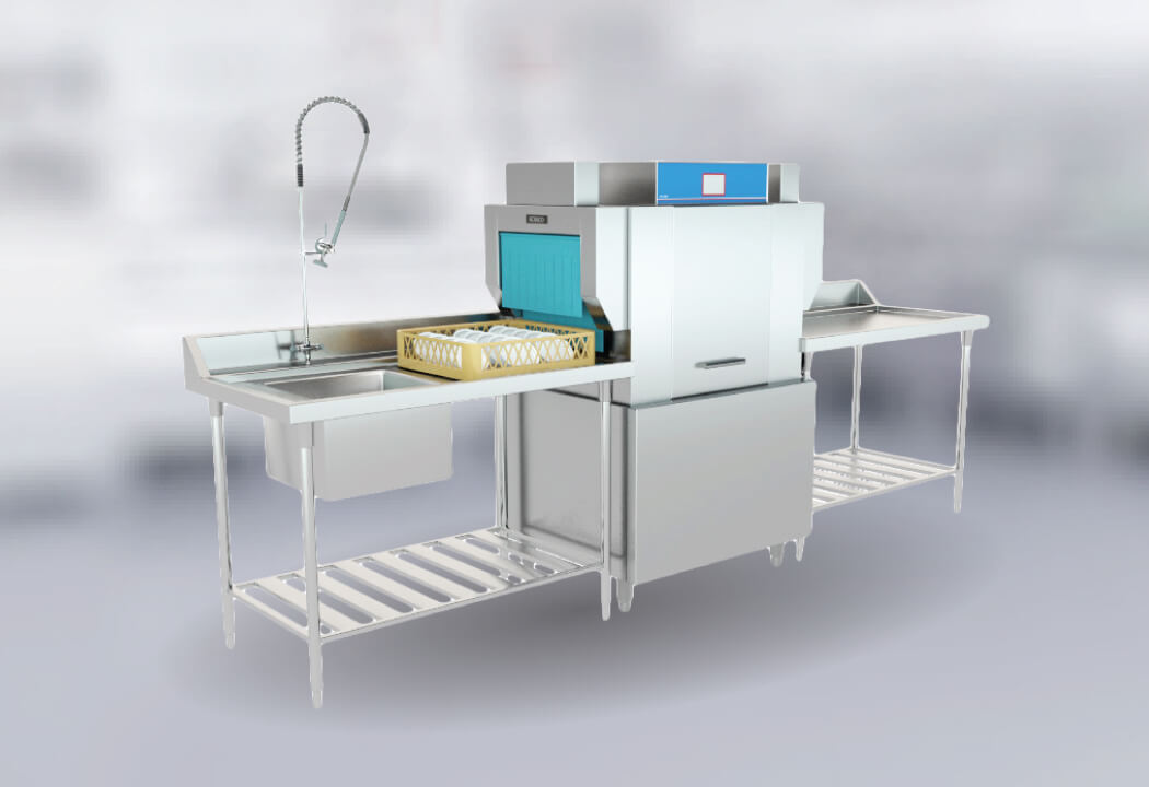 EHS-M90 rack-type conveyor commercial dishwasher