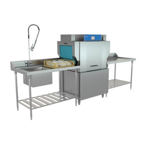 EHS-M90 rack conveyor dishwasher for high-volume commercial kitchens