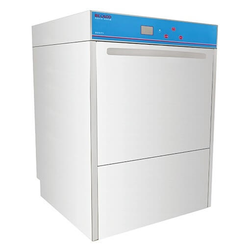 ECO-T1 under-counter dishwasher ready for commercial glass and plate washing